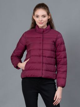 Red Tape - Purple Solid Nylon Women's Jacket
