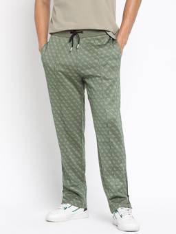 Guess - Korbin Polyester Printed Mid Rise Trackpants