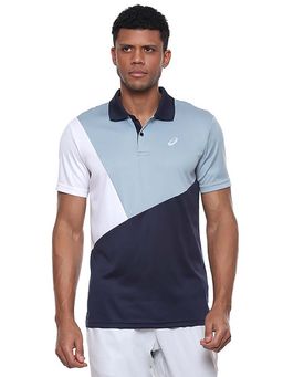 ASICS - Men Multi-Color Colorblock Polo T-Shirt