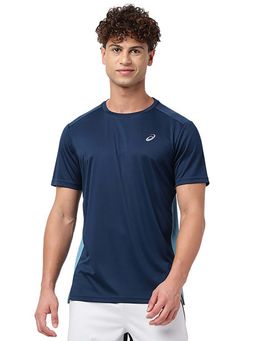 ASICS - Men Blue Crew Neck T-Shirt