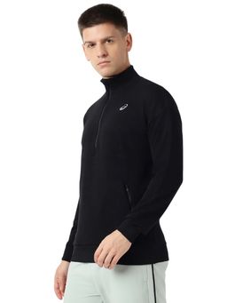 ASICS - Black Half Zip Oversize Sweatshirt