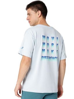ASICS - Men White Big Back Typography T-Shirt