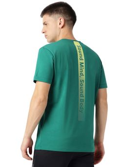 ASICS - Men Green Back Vertical Graphic T-Shirt
