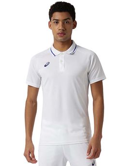 ASICS - Men White Cricket Polo T-Shirt