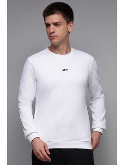 Reebok - Men Solid White Sweatshirts