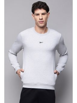 Reebok - Men Solid Grey Sweatshirts