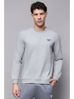 Reebok - Men Grey Solid Sweatshirts