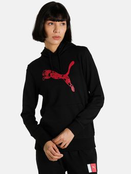 Puma - Graphic Womens Black Hoodie