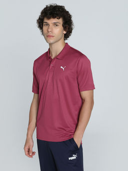 Puma - TAD ESSENTIAL Jacquard Men Red Polo T-Shirt