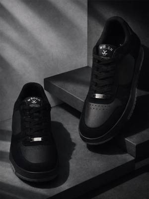 Buy WROGN Men Black After Dark Sneakers (UK 9) - Image 1
