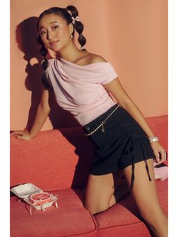 FREAKINS - Black Cinched Skorts