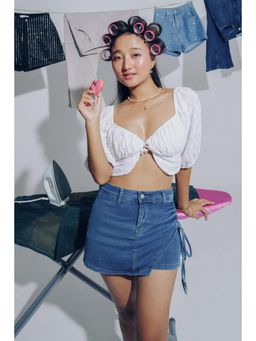 FREAKINS - Blue Cinched Skorts