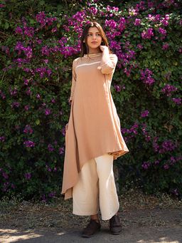 JITI - Akila Beige Kurta with Palazzo (Set of 2)