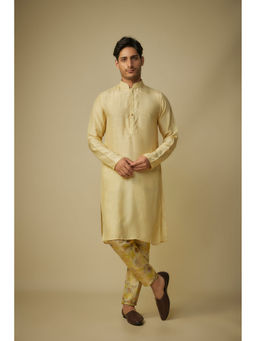Masumi Mewawalla - Yellow Solid Kurta with Pant (Set of 2)