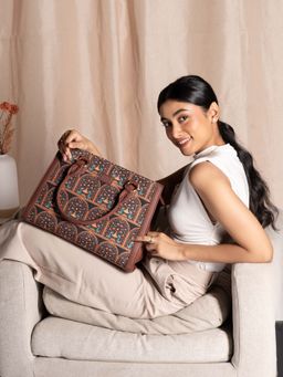 Zouk - Royal Indian Peacock Motif Classic Handbag