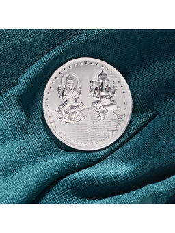 Saraf RS Jewellery - Laxmi Ganesh 10 Gram 999 Round Silver Coin