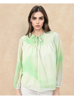 RAREISM - Green Tie & Dye Relaxed Fit Top