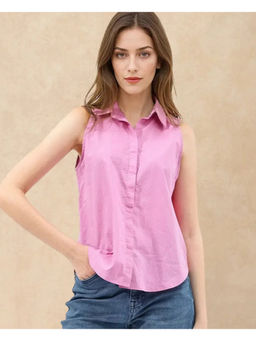 RAREISM - Pink Plain Relaxed Fit Shirt
