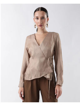 RAREISM - Emme Metallic Gold Regular Fit Top