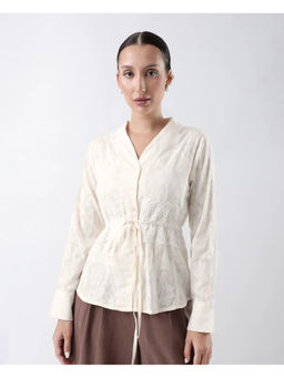 RAREISM - Prenick Off White Plain Regular Fit Shirt