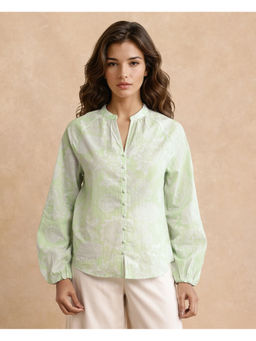 RAREISM - Prenser Green Floral Relaxed Fit Top