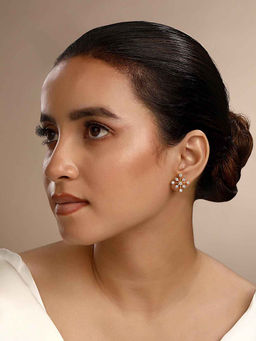 Sica Jewellery - Women White Pushan Stud Earrings