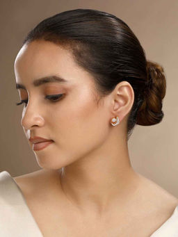 Sica Jewellery - Women White Ice Stud Earrings