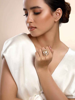 Sica Jewellery - Women Silver Luminous Polki Ring