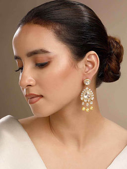 Sica Jewellery - Women Gold Triveni Polki Earrings