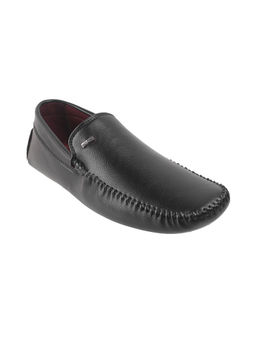 Mochi - Mens Black Driving Shoes Mochi Black Solid Slip-On