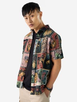 The Souled Store - Official Jurassic Park : Dino Welcome Multi-Color Summer Shirt