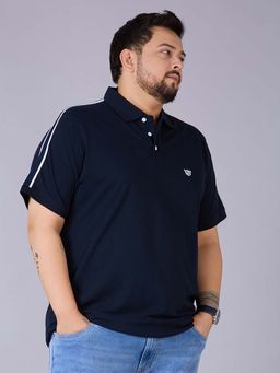 UNSIZED - Men Uspo-125-Fp063 Navy Blue Polo T-Shirt
