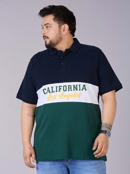 UNSIZED - Men Uspo-125-Fp067 Navy Blue Polo T-Shirt