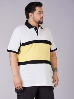UNSIZED - Men Uspo-125-Fp068 Off White Polo T-Shirt