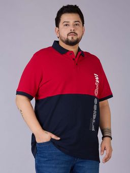 UNSIZED - Men Uspo-125-Fp069 Red Polo T-Shirt