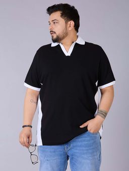 UNSIZED - Men Uspo-125-Fp071 Black Polo T-Shirt
