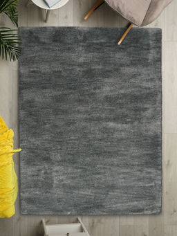 Saral Home - Grey Cotton Antiskid Carpet for Living Room -180X270 cm