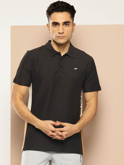 Alcis - Men Printed Polo Collar Anti-Statix & Drytech+ Pure Cotton Sports T-shirt