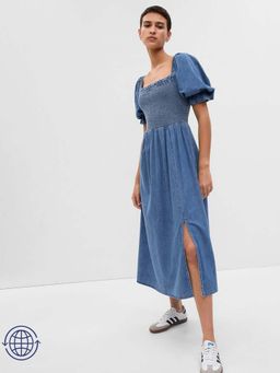 GAP - Women'S Blue Midi Dress