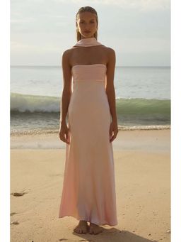 Miakee - Velour Midnight Pink Maxi Dress with Stole