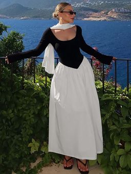 Miakee - Ivora Black Maxi Dress with Stole