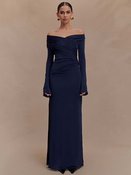 Miakee - Orlena Navy Blue Maxi Dress