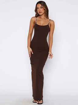 Miakee - Heidi Brown Maxi Dress