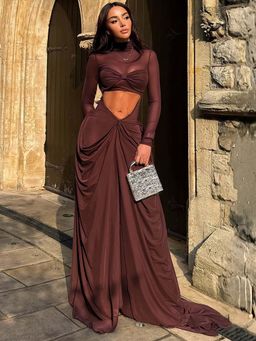 Miakee - Roberta Brown Maxi Dress