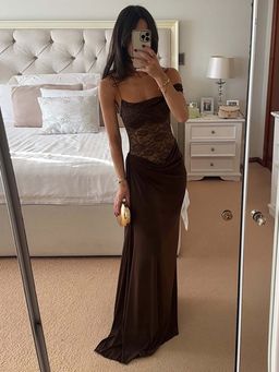 Miakee - Nerine Brown Maxi Dress