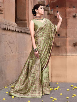 Elora - Pure Tussar Silk Warli Embroidery Saree with Unstitched Blouse