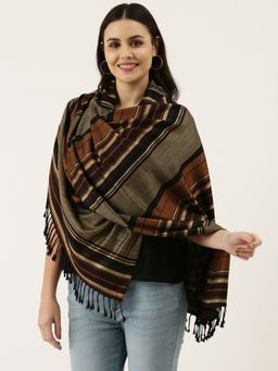 Pashmoda - Women Black Stripe Stole