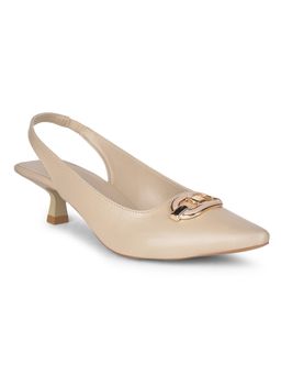 Bata - Women Elegant Beige Sandal Heels