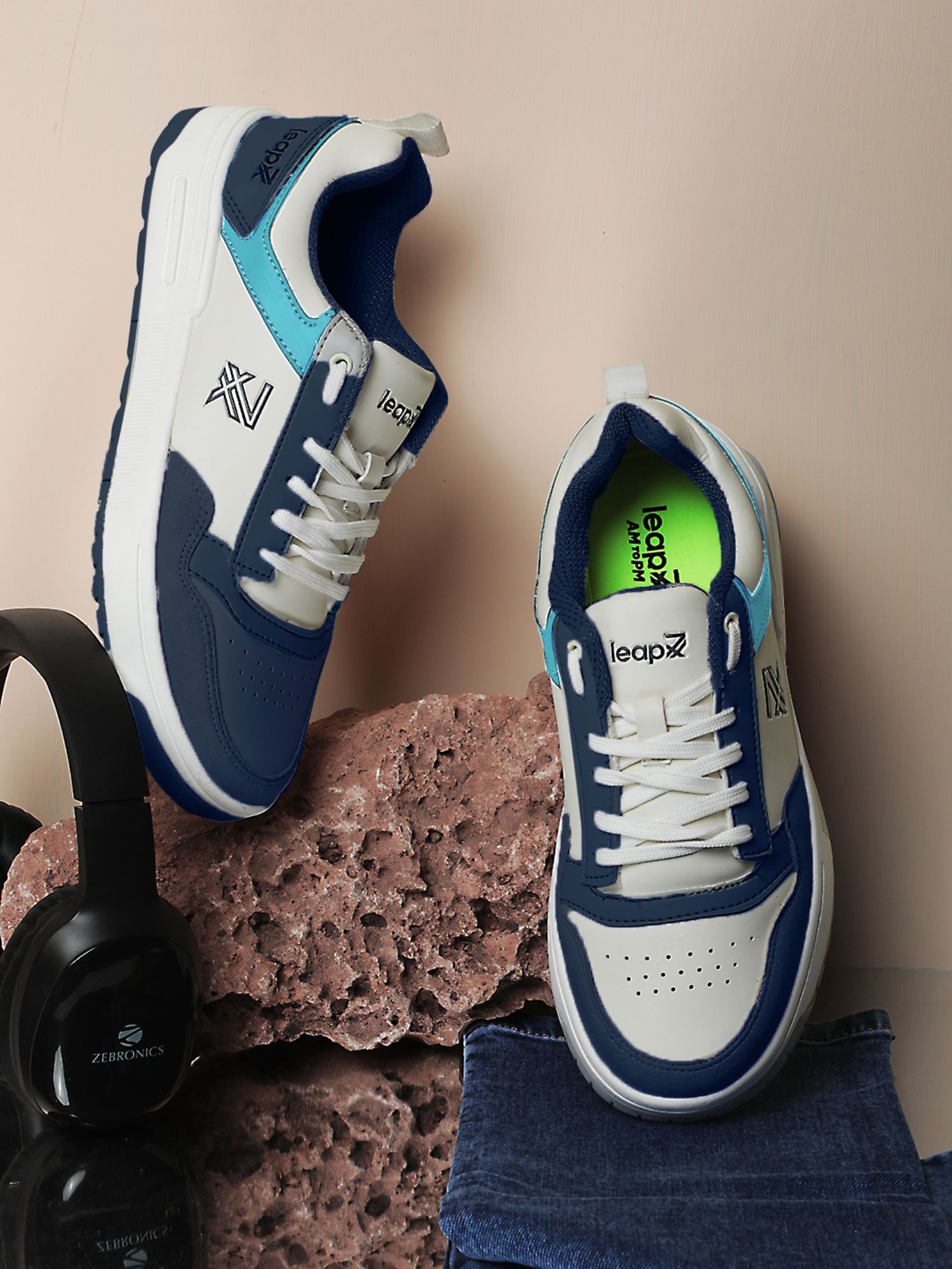 LIBERTY Leap7x AMAZER-10E Casual Lace-Ups Sneakers for Men - Navy Blue