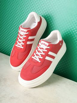 Yoho - Fluffs Women Red Sneakers